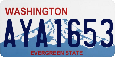 WA license plate AYA1653