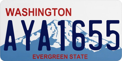 WA license plate AYA1655