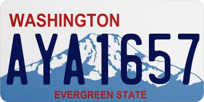 WA license plate AYA1657
