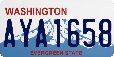 WA license plate AYA1658