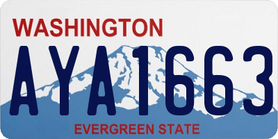 WA license plate AYA1663