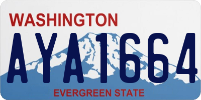 WA license plate AYA1664