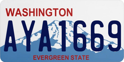 WA license plate AYA1669