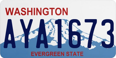 WA license plate AYA1673