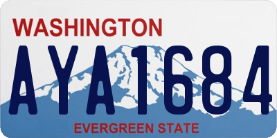 WA license plate AYA1684