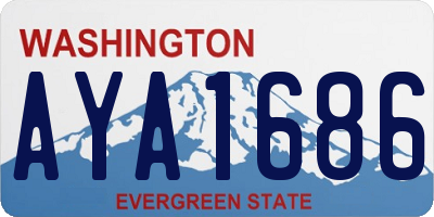 WA license plate AYA1686