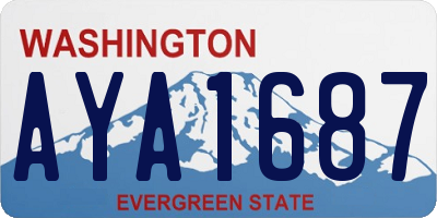 WA license plate AYA1687