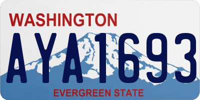 WA license plate AYA1693