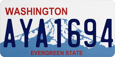 WA license plate AYA1694