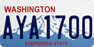 WA license plate AYA1700