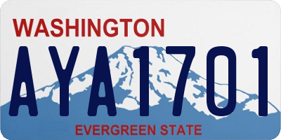 WA license plate AYA1701
