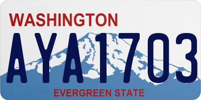 WA license plate AYA1703