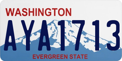WA license plate AYA1713