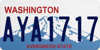 WA license plate AYA1717