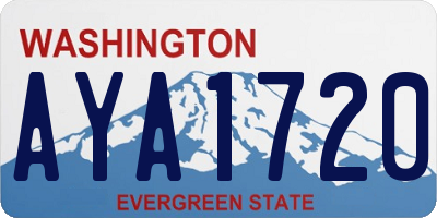 WA license plate AYA1720