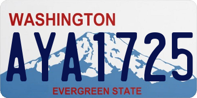 WA license plate AYA1725