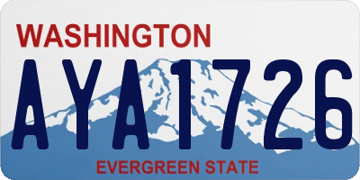 WA license plate AYA1726
