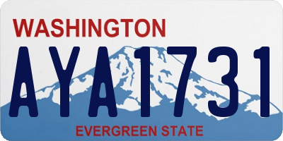 WA license plate AYA1731