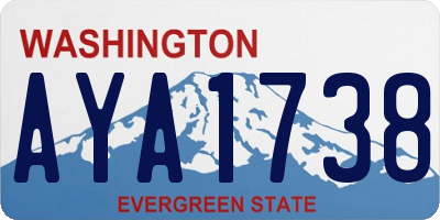 WA license plate AYA1738