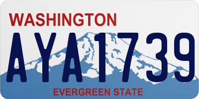 WA license plate AYA1739