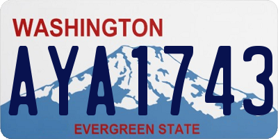 WA license plate AYA1743