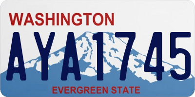 WA license plate AYA1745