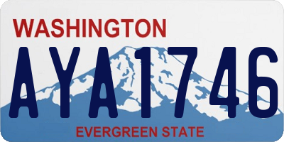 WA license plate AYA1746