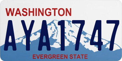 WA license plate AYA1747