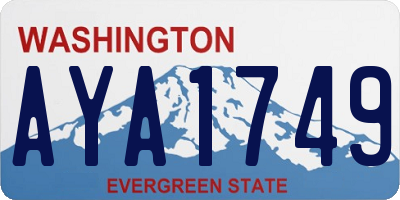 WA license plate AYA1749
