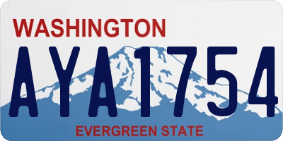 WA license plate AYA1754