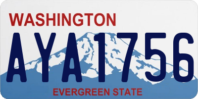 WA license plate AYA1756