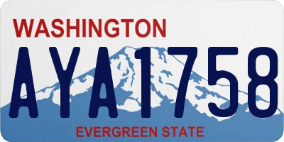 WA license plate AYA1758