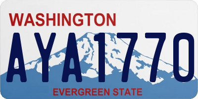 WA license plate AYA1770