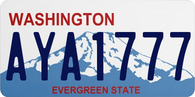 WA license plate AYA1777