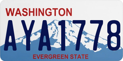 WA license plate AYA1778