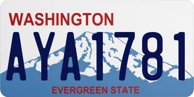WA license plate AYA1781