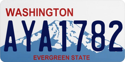 WA license plate AYA1782