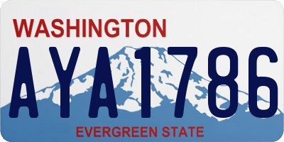 WA license plate AYA1786