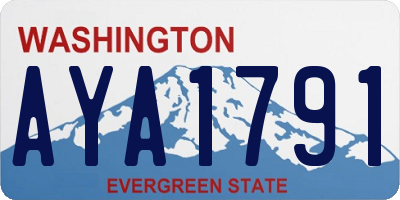WA license plate AYA1791