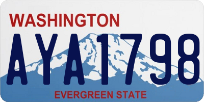 WA license plate AYA1798