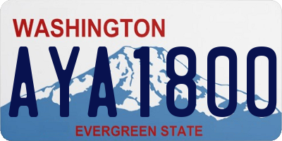 WA license plate AYA1800