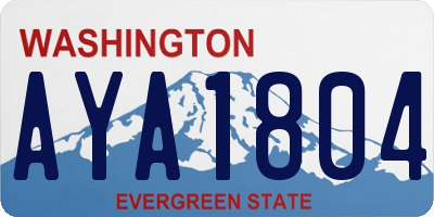 WA license plate AYA1804