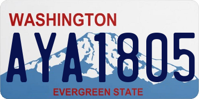 WA license plate AYA1805