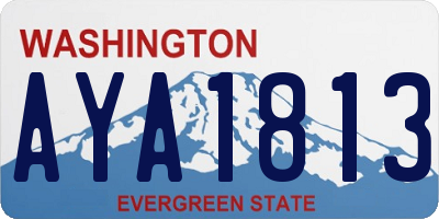 WA license plate AYA1813