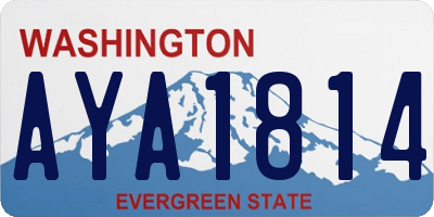 WA license plate AYA1814