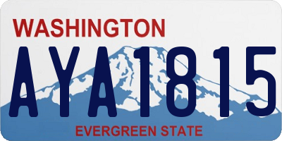 WA license plate AYA1815