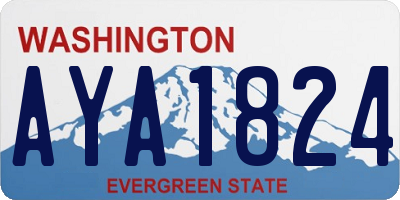 WA license plate AYA1824
