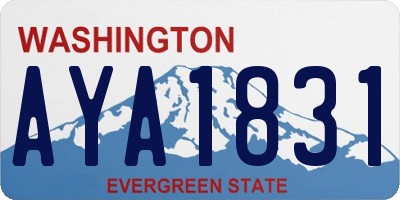 WA license plate AYA1831