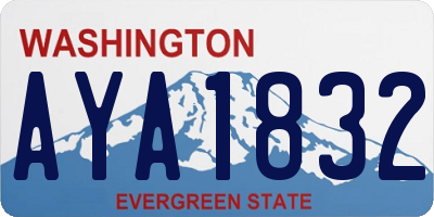 WA license plate AYA1832