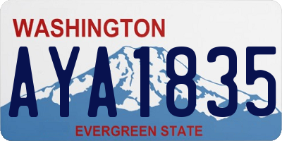 WA license plate AYA1835